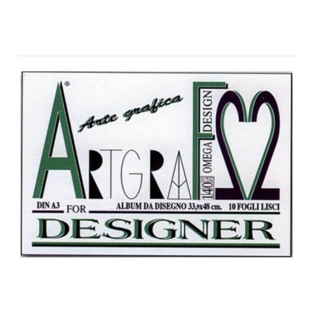 Artgraf album da disegno liscio 33x48 cm 10 fogli 140 g collato AC10L