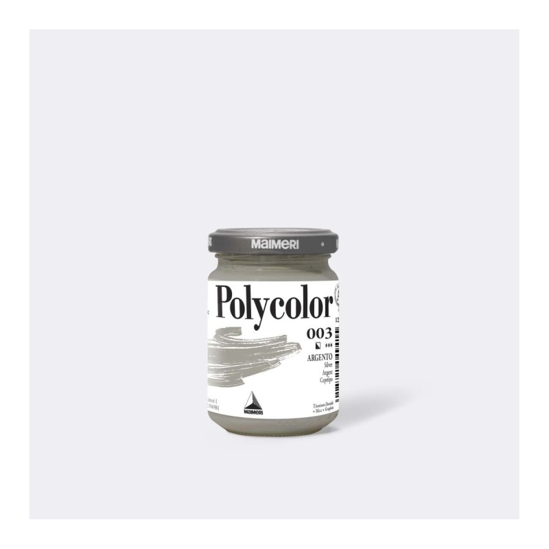 Maimeri Polycolor colore vinilico Argento 140 ml M1220003