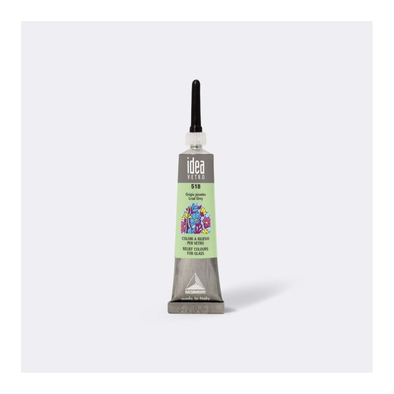 Maimeri Idea Vetro Rilievo colore a rilievo per vetro Grigio piombo 20 ml M5302518 Maimeri Idea Vetro Rilievo colore a rilievo per vetro Grigio piombo 20 ml M5302518