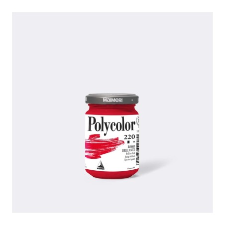 Maimeri Polycolor colore vinilico Rosso brillante 140 ml M1220220
