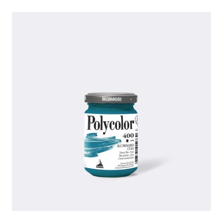 Maimeri Polycolor colore vinilico Blu primario - Cyan 140 ml M1220400