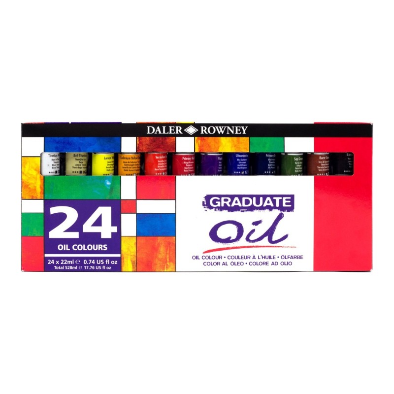 Daler-Rowney Graduate set colori a olio 24 tubetti da 22 ml D117522024
