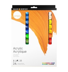 Daler-Rowney Simply set colori acrilici 24 tubetti da 12 ml D126500024