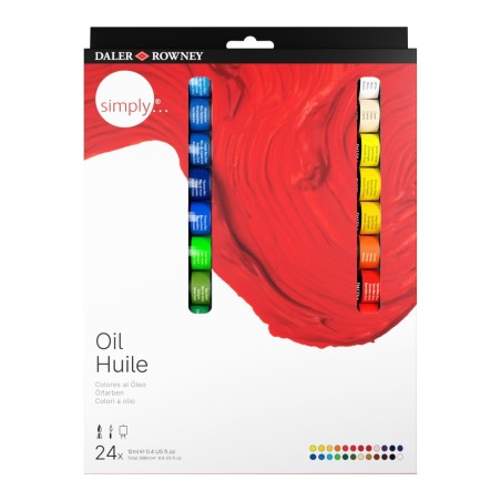 Daler-Rowney Simply set colori a olio 24 tubetti da 12 ml D118500124