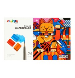 Carioca Plus acquerelli solidi 24 colori con pennello 45211