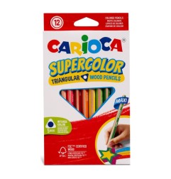 Carioca Supercolor Jumbo matite colorate triangolari maxi 12 pezzi 43451