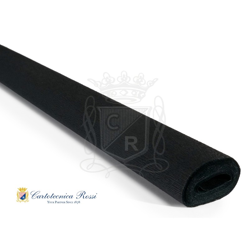 Cartotecnica Rossi carta crespa Hobby nero 340 rotolo 50x250 cm 60 gr Cartotecnica Rossi carta crespa Hobby nero 340 rotolo 50x250 cm 60 gr