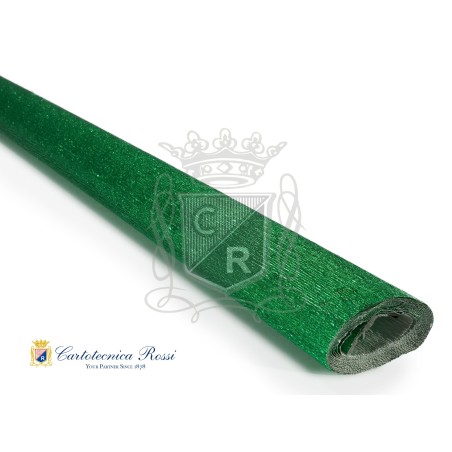 Cartotecnica Rossi carta crespa Hobby metallizzata verde 404 rotolo 50x150 cm 60 gr