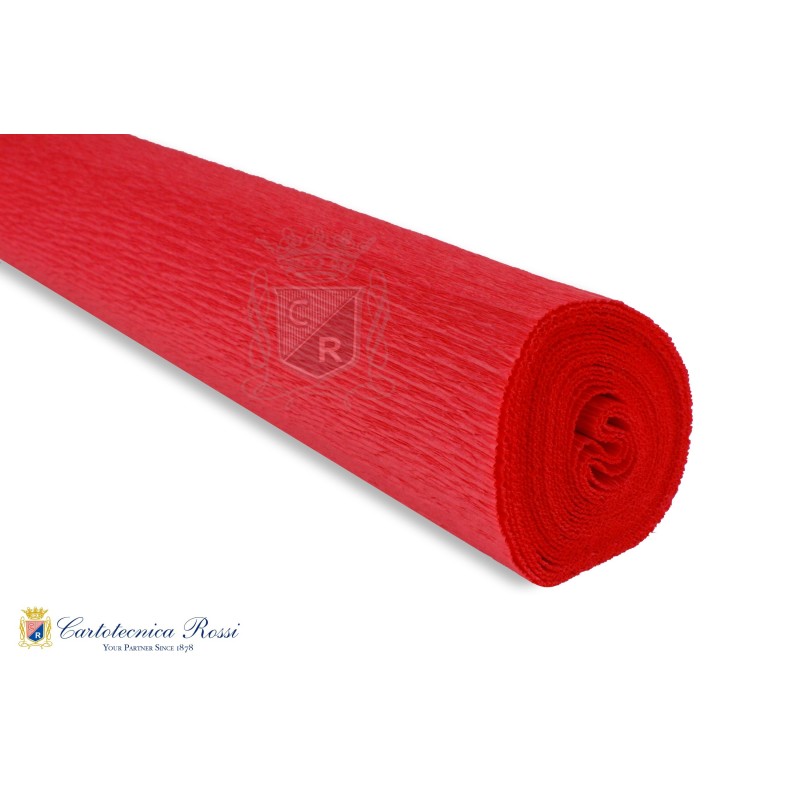 Cartotecnica Rossi carta crespa Fioristi Superior rosso vermiglio 580 rotolo 50x250 cm 180 gr Cartotecnica Rossi carta crespa Fioristi Superior rosso vermiglio 580 rotolo 50x250 cm 180 gr