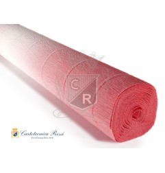 Cartotecnica Rossi carta crespa Fioristi Superior sfumata bianco/rosa 600/4 rotolo 50x250 cm 180 gr