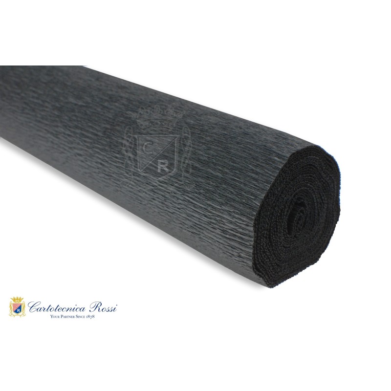 Cartotecnica Rossi carta crespa Fioristi Superior nero 602 rotolo 50x250 cm 180 gr