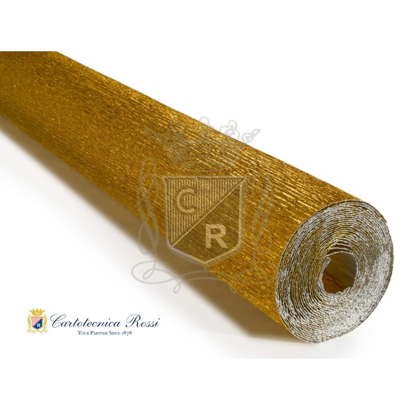 Cartotecnica Rossi carta crespa Fioristi Superior metallizzata oro 801 rotolo 50x250 cm 180 gr Cartotecnica Rossi carta crespa Fioristi Superior metallizzata oro 801 rotolo 50x250 cm 180 gr