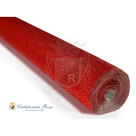 Cartotecnica Rossi carta crespa Fioristi Superior metallizzata rossa 803 rotolo 50x250 cm 180 gr