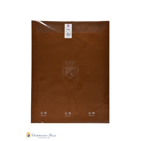 Cartotecnica Rossi carta velina colorata marrone scuro F047A 50x76 cm, 24 fogli