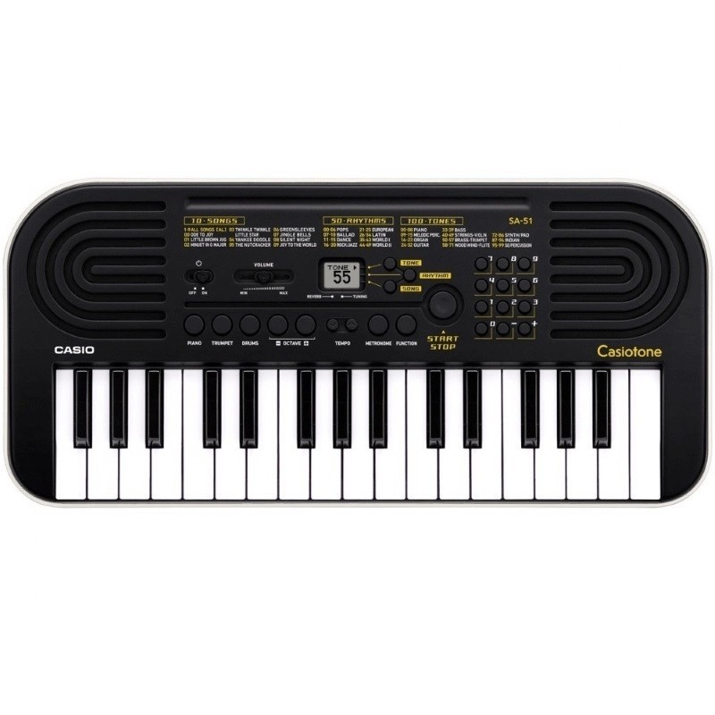 Casio SA-51 tastiera elettronica Piano 32 tasti mini, 100 suoni, 50 ritmi, metronomo, nera