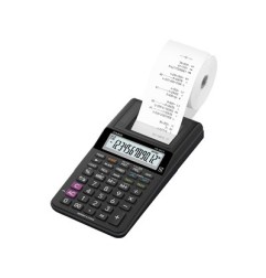 Casio HR-8RCE-BK calcolatrice scrivente portatile 12 cifre, mini a batterie, Check & Correct, Re-print, nera