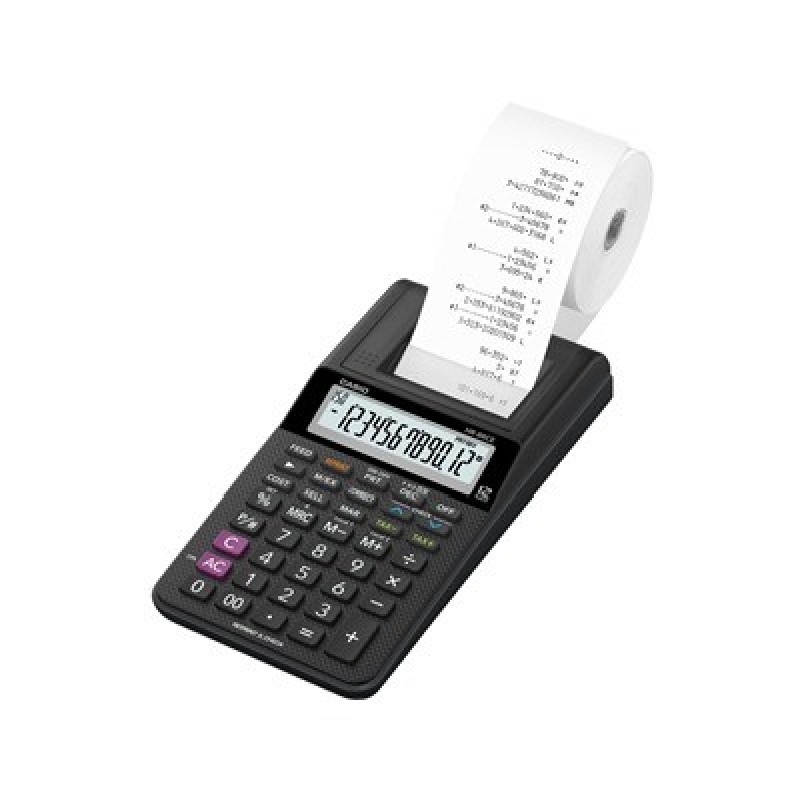 Casio HR-8RCE-BK calcolatrice scrivente portatile 12 cifre, mini a batterie, Check & Correct, Re-print, nera Casio HR-8RCE-BK calcolatrice scrivente portatile 12 cifre, mini a batterie, Check & Correct, Re-print, nera