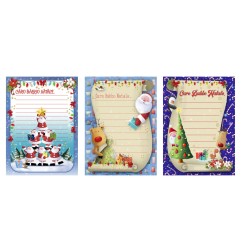 Cecami letterine di Natale assortite NA50123LN, scatola da 24 pezzi con busta – NA50123LN/24
