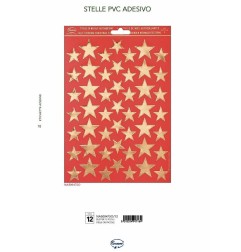 Cecami stelle adesive piccole oro, scatola da 12 fogli confezionati singolarmente in blister – NA50047SO/12
