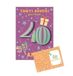 Cecami biglietti I Migliori Anni 40 con applicazione, 12 pezzi – FA00178BC/C