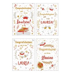 Cecami biglietti Auguri Laurea classica, 12 pezzi assortiti con busta – FA00189AL/12