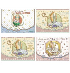 Cecami biglietti portasoldi Santa Cresima, scatola da 12 pezzi assortiti con busta – FE10184PS/12