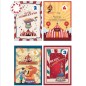 Cecami biglietti Buon Compleanno bimbi con rotella 1-9 Circo, 12 pezzi assortiti con busta – FA00198BC/12