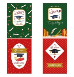 Cecami biglietti Auguri Laurea, 12 pezzi assortiti – FA00223AL/12