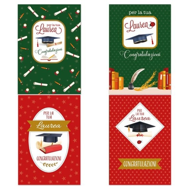 Cecami biglietti Auguri Laurea, 12 pezzi assortiti – FA00223AL/12 Cecami biglietti Auguri Laurea, 12 pezzi assortiti – FA00223AL/12