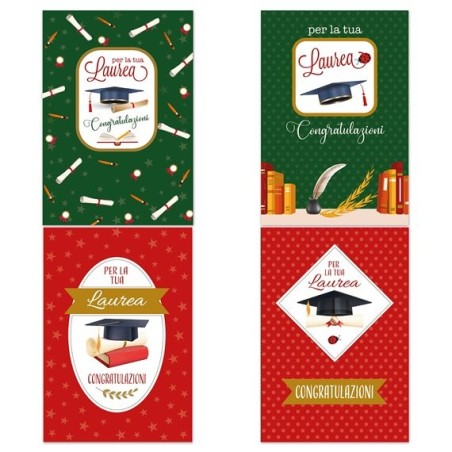 Cecami biglietti Auguri Laurea, 12 pezzi assortiti – FA00223AL/12
