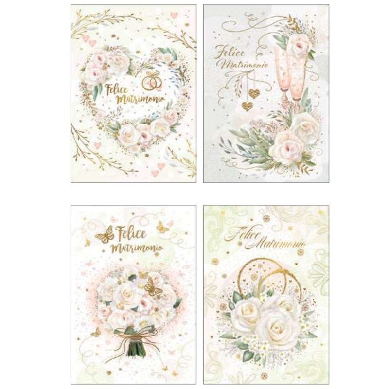 Cecami biglietti Felice Matrimonio, confezione da 12 pezzi con busta – FE10189FM/12 Cecami biglietti Felice Matrimonio, confezione da 12 pezzi con busta – FE10189FM/12