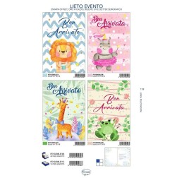 Cecami biglietti Lieto Evento per la nascita, confezione da 12 pezzi – FE10208LE/12