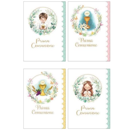 Cecami biglietti portasoldi Prima Comunione per gift card, 12 pezzi assortiti con busta – FE10214PS/12