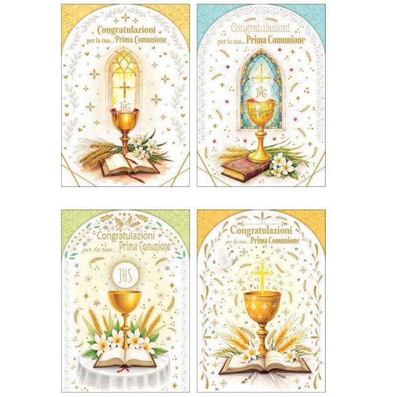 Cecami biglietti Prima Comunione FE10210PC, 12 pezzi assortiti con busta – FE10210PC/12 Cecami biglietti Prima Comunione FE10210PC, 12 pezzi assortiti con busta – FE10210PC/12