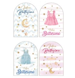 Cecami biglietti Felice Battesimo sagomati, 12 pezzi assortiti con busta – FE10193FB/12