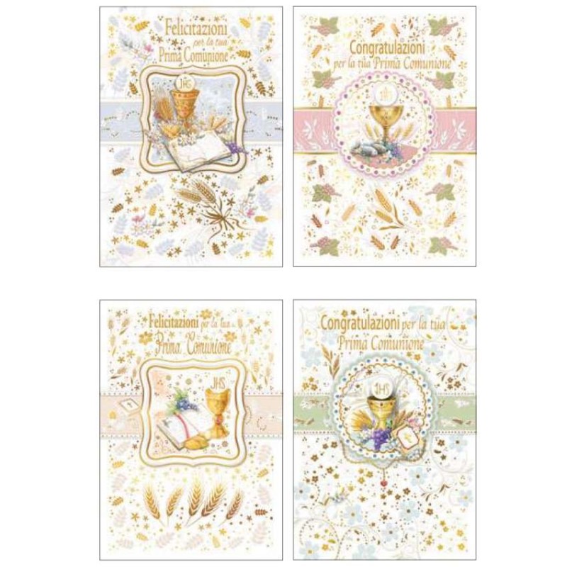 Cecami biglietti Prima Comunione FE10197PC, confezione da 12 pezzi con busta – FE10197PC/12 Cecami biglietti Prima Comunione FE10197PC, confezione da 12 pezzi con busta – FE10197PC/12