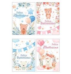 Cecami biglietti portasoldi Battesimo, 12 pezzi assortiti con busta – FE10202PS/12