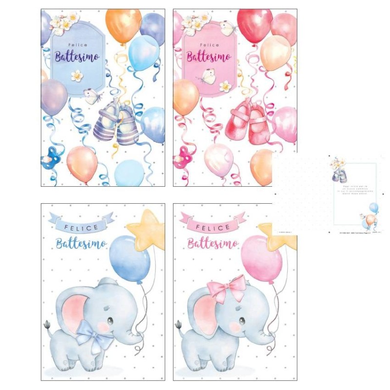 Cecami biglietti Birth Collection battesimo, 12 pezzi assortiti con busta – FE10161FB/12 Cecami biglietti Birth Collection battesimo, 12 pezzi assortiti con busta – FE10161FB/12