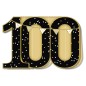 Cromo biglietti d'auguri Numerone 100 sagomato, nero e oro con festone, 6 pezzi – NU6627 Cromo biglietti d'auguri Numerone 100 sagomato, nero e oro con festone, 6 pezzi – NU6627