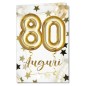 Cromo biglietti d'auguri Numeri Pop Up 80, palloncini dorati e stelle, 6 pezzi – NU6634 Cromo biglietti d'auguri Numeri Pop Up 80, palloncini dorati e stelle, 6 pezzi – NU6634