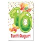 Cromo biglietti d'auguri Numeri 10 anni, palloncini e pois, 6 pezzi – NU7289 Cromo biglietti d'auguri Numeri 10 anni, palloncini e pois, 6 pezzi – NU7289