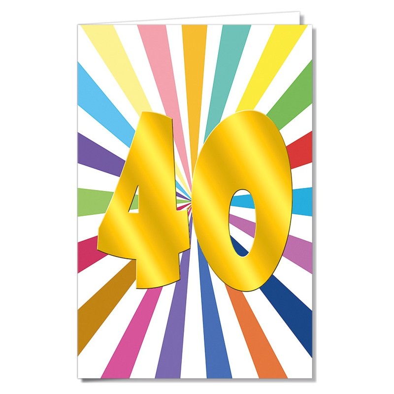 Cromo biglietti d'auguri Numeri fasce di colore oro 40, 6 pezzi – NU7292 Cromo biglietti d'auguri Numeri fasce di colore oro 40, 6 pezzi – NU7292
