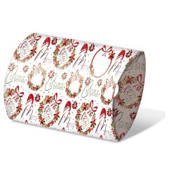 Cromo scatole cartoncino Natale, ghirlande e stelle di Natale, 6 pezzi – NT6996