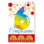 Cromo biglietti d'auguri Compleanno 6 anni, stelline e arcobaleni, 6 pezzi – NU8095 Cromo biglietti d'auguri Compleanno 6 anni, stelline e arcobaleni, 6 pezzi – NU8095
