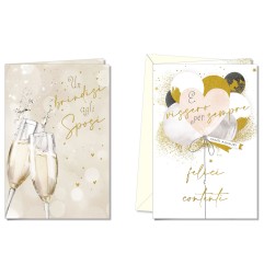 Cromo biglietti d'auguri Nozze, 12 pezzi in 2 soggetti – NO8036