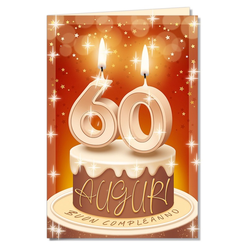 Cromo biglietti d'auguri Happy Birthday palloncini 60, torta e candeline, 6 pezzi – NU7299 Cromo biglietti d'auguri Happy Birthday palloncini 60, torta e candeline, 6 pezzi – NU7299