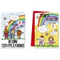 Cromo biglietti d'auguri Compleanno bambini rotella, arcobaleno e disegni di bambini, 12 pezzi in 2 soggetti – BC9049