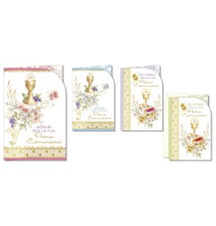 Cromo biglietti d'auguri Comunione, 12 pezzi in 4 soggetti – CO8905