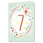 Cromo biglietti d'auguri Numero 7, stelline, 6 pezzi – NU8326