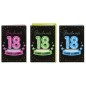 Cromo biglietti d'auguri 18 anni Black&Gold, 12 pezzi in 3 soggetti – NU8997